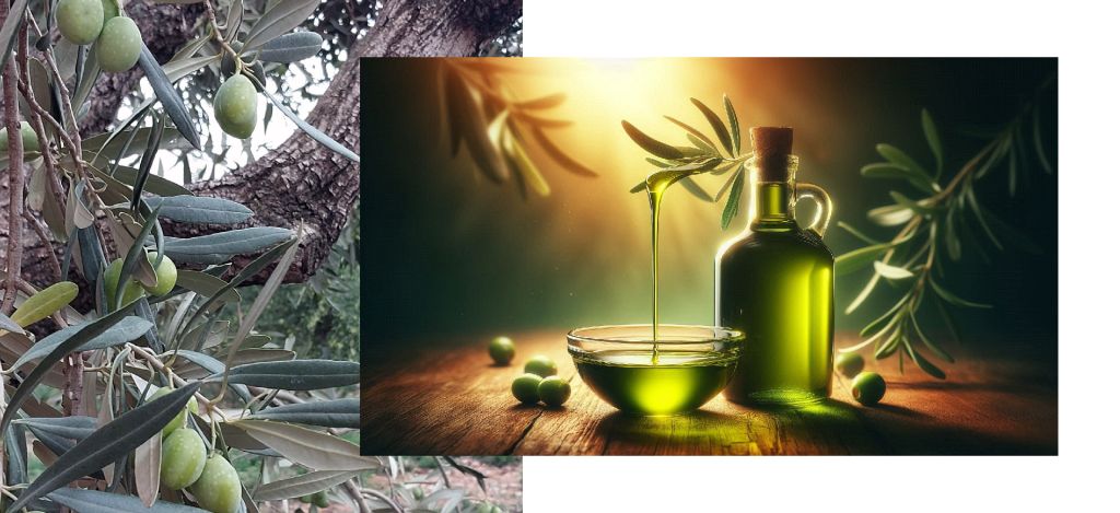aceite de oliva virgen extra vertido de color verde intenso