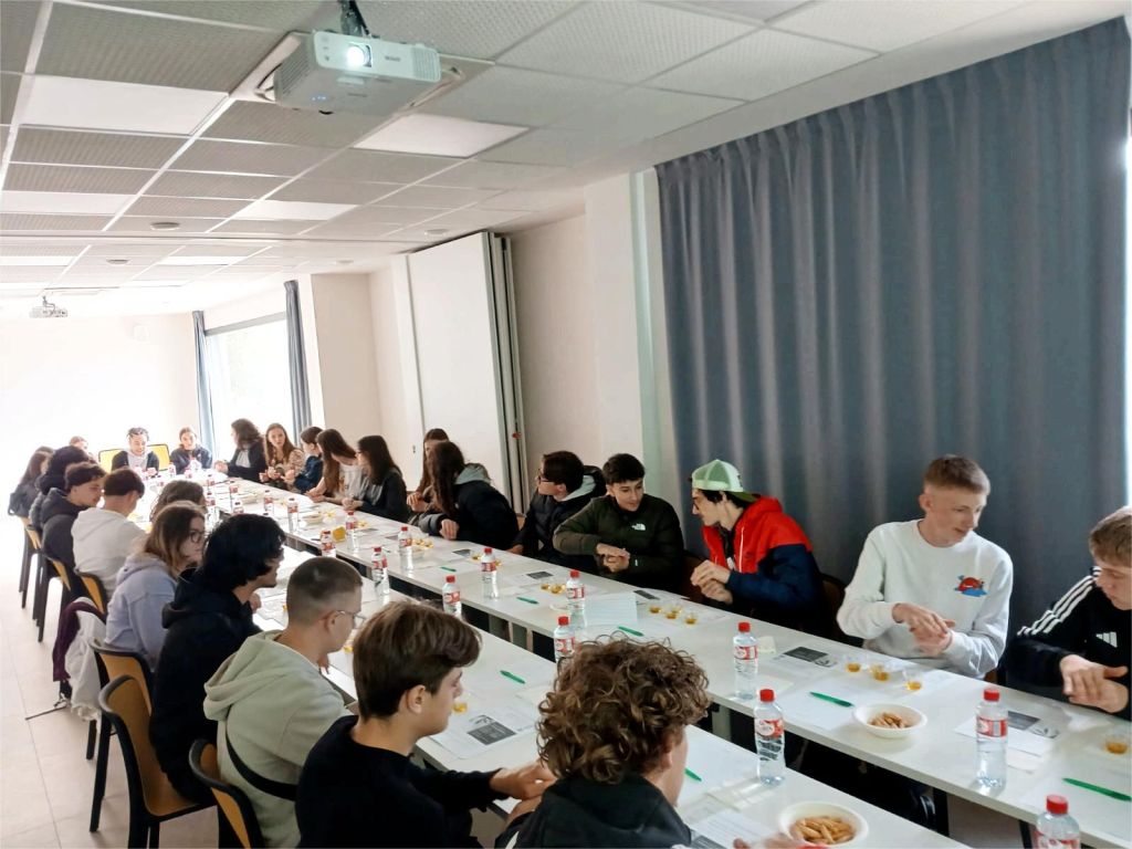 Cata de AOVE en Aceites Lis con alumnos del Lycée Silvia Monfort de Francia.