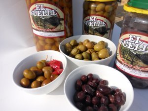 olivas negras y verdes de Aragón